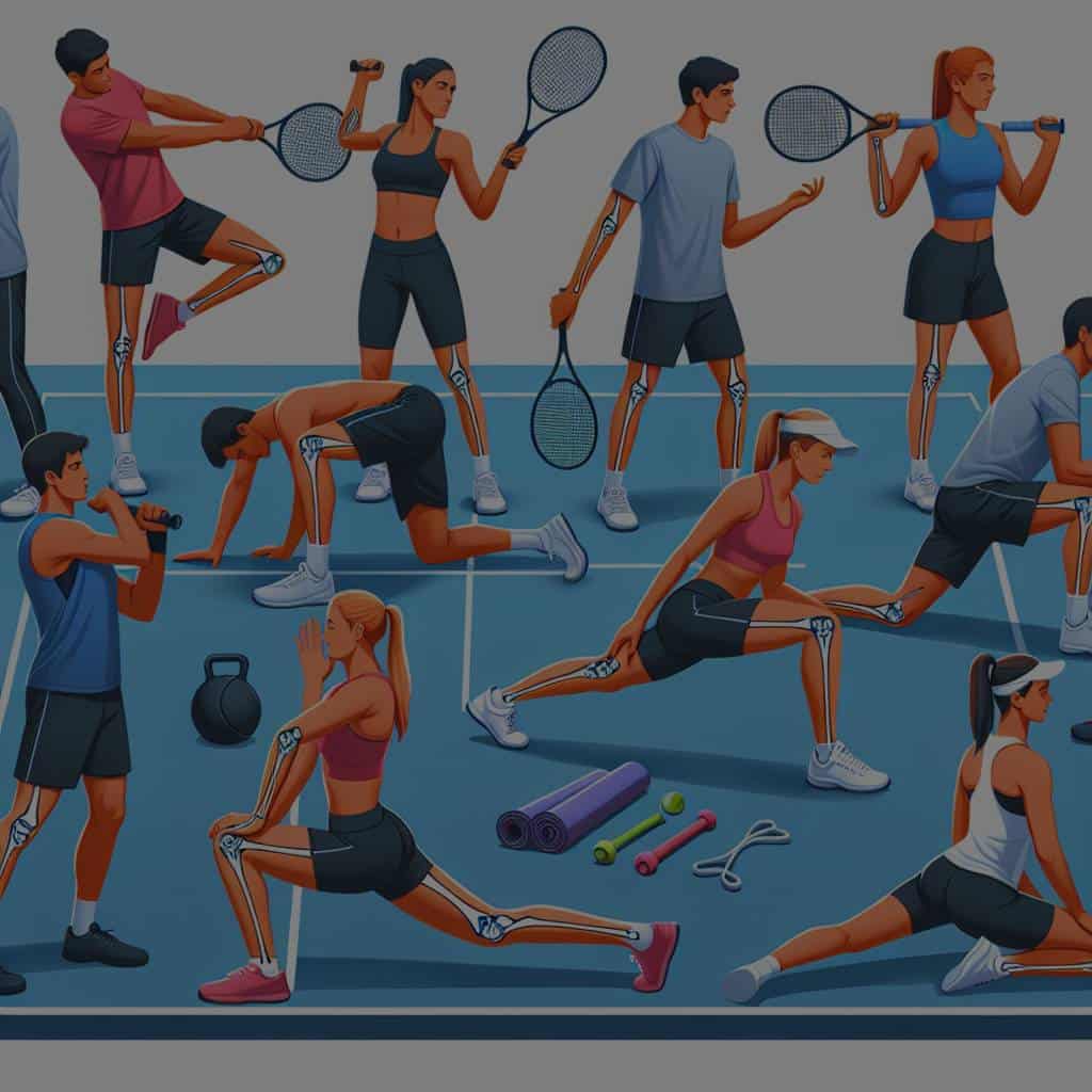 Quels exercices de mobilité articulaire sont conseillés pour les joueurs de tennis pour le service?